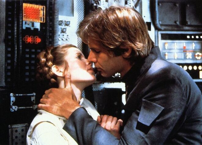 Harrison Ford e Carrie Fisher, Star Wars, Episódio V