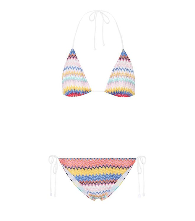 Missoni Mare Zigzag crochet bikini, €340, Missoni, em www.mytheresa.com