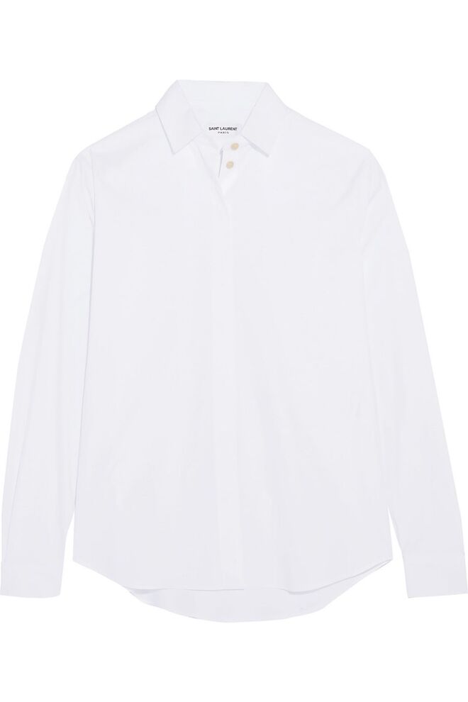 Camisa de algodão-popeline, €550, Saint Laurent
