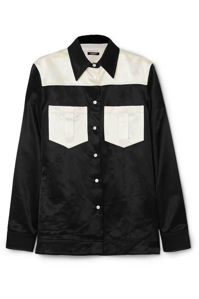 Camisa de algodão e mistura de cetim 205W39NYC, €850, Calvin Klein