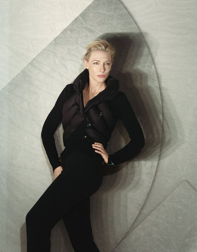 Casaco assertoado almofadado em lã e calças de algodão, Giorgio Armani