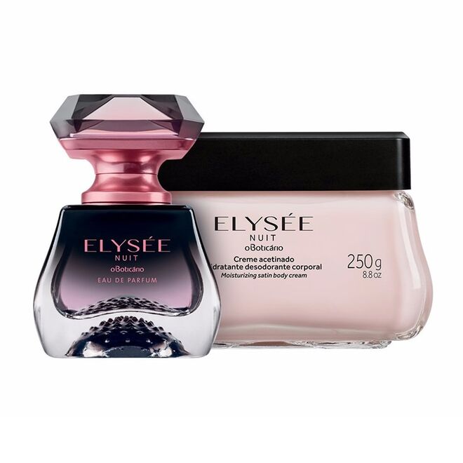 Coffret Elysée Nuit com Elysée Creme Acetinado Hidratante (250 g) + Elysée Nuit Eau de Parfum (50 ml), €55,49, O Boticário