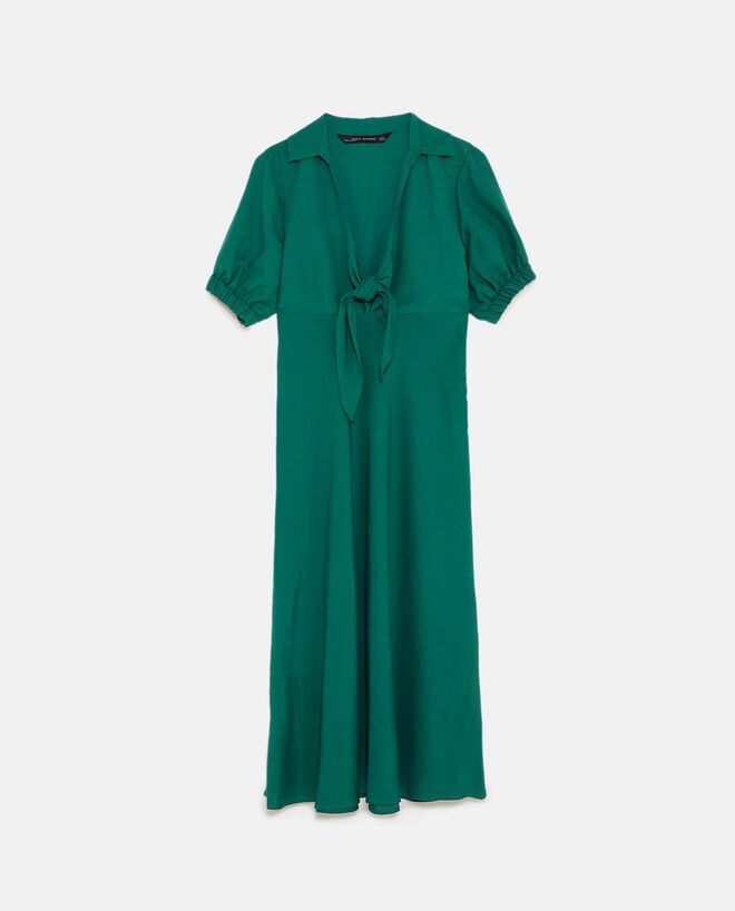 Vestido Midi com Nó, €39,95, Zara