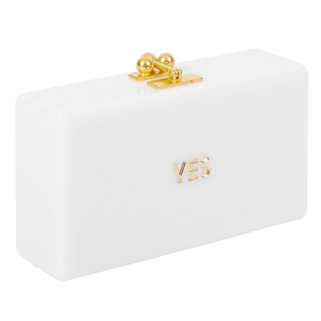Clutch em acrílico, €1.350, Edie Parker 