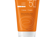 Pele seca: creme com SPF 50+ para conforto imediato. Também disponível sem perfume para pele mais sensível