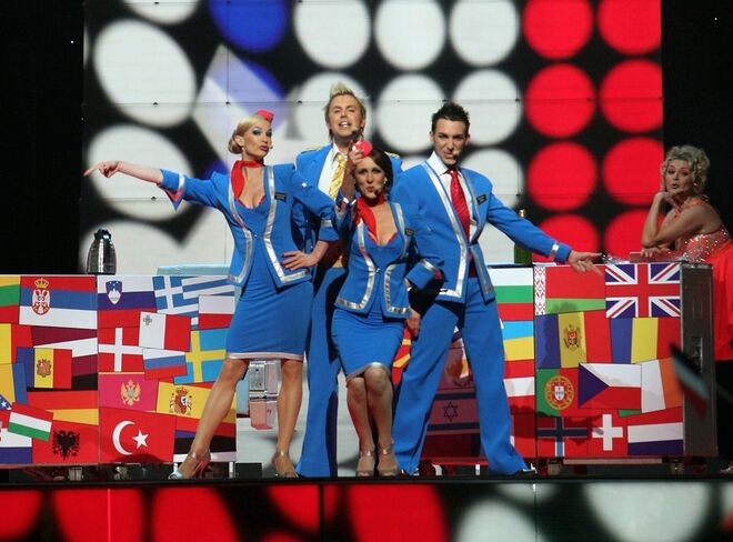 Scooch do Reino Unido, na final da Eurovisão 2007