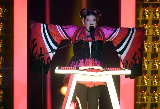 Netta de Israel, na semifinal da Eurovisão 2018
