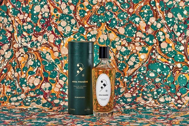 Agua de Colonia 3: Fougère, 125 ml, €85, Claus Porto. O aroma inclui agulha de pinheiro, gálbano e gerânio com um coração de jasmim transparente combinado com pimenta, numa base de musgo marinho, madeira de cedro e olíbano.