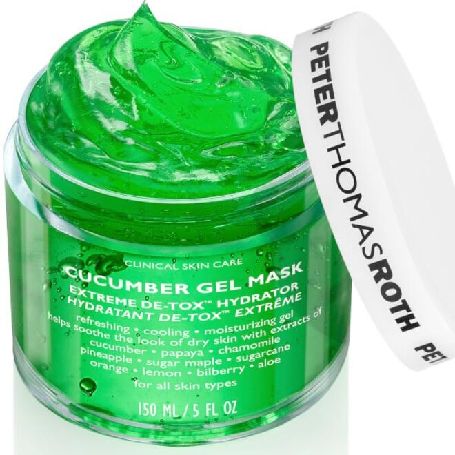 Máscara em gel de pepino, €48,95, Peter Thomas Roth, na Lookfantastic.pt