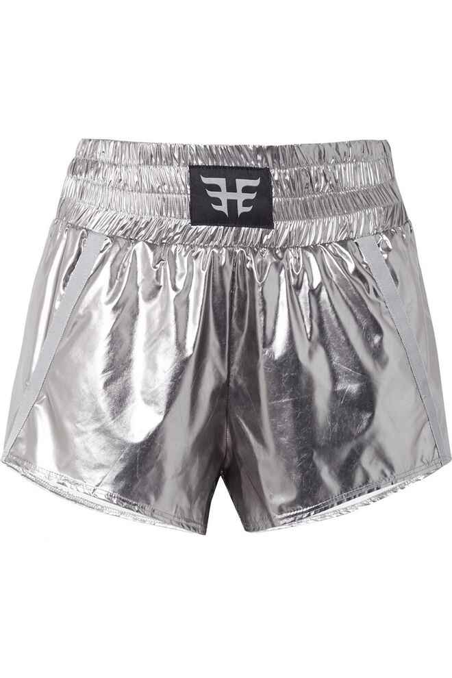 Calções em poliéster e poliuretano, €185, Heroine Sport, em net-a-porter.com 