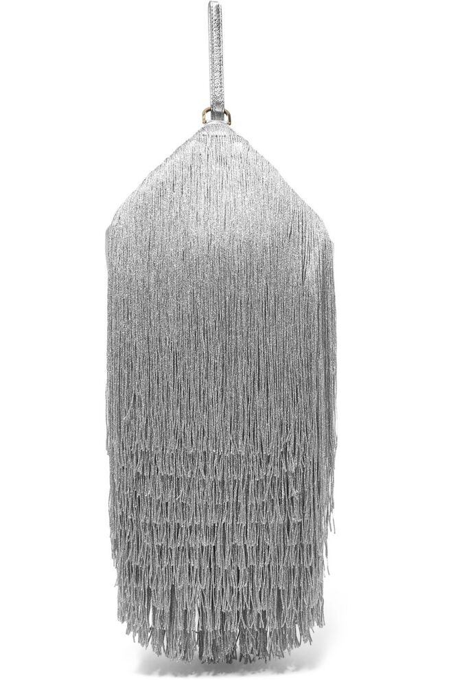 Carteira em pele e lurex, €1032, Hillier Bartley, em net-a-porter.com 