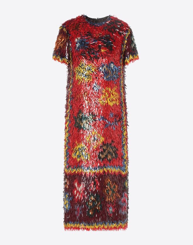 Vestido em chiffon com lantejoulas, €6900, Marc Jacobs 