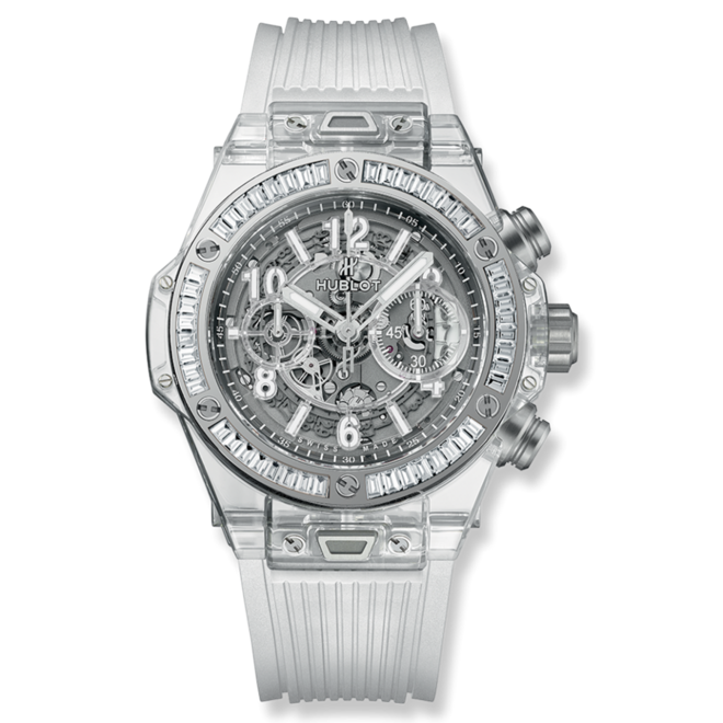 Relógio Big Bang Unico Sapphire Baguettes, €74 900 (preço aproximado), Hublot 