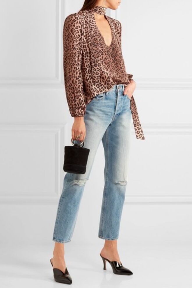 Blusa: €202, Rixo London, em Net-a-Porter