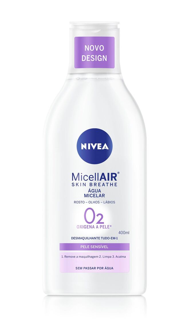 2. A água micelar não se limpa posteriormente | Micellair Skin Breathe Água Micelar para Pele Sensível, €6,49, Nivea