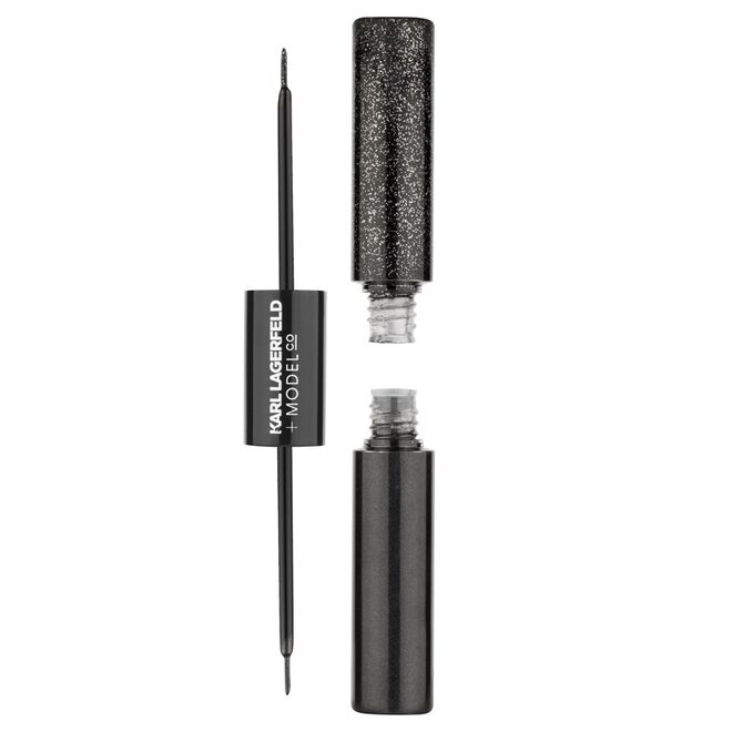 Karl Lagerfeld + ModelCo Liquid Glitter Eyeliner Duo Disco no tom Noir Black, edição limitada, €23,95, ModelCo, na Douglas