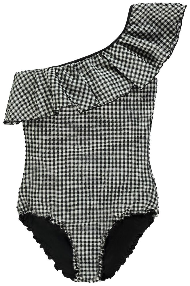 Fato de banho de uma alça com folho, €22,90, Tezenis