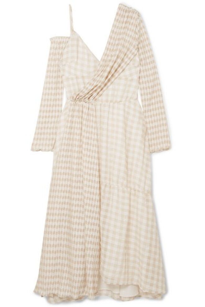 Vestido midi assimétrico, €1.035, Adeam, net-a-porter.com