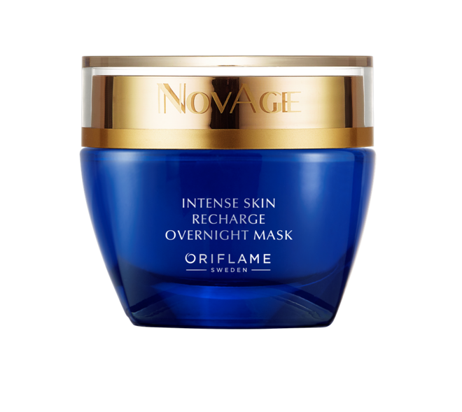 Intense Skin Recharge Overnight Mask, €32, e espátula, €5, Oriflame