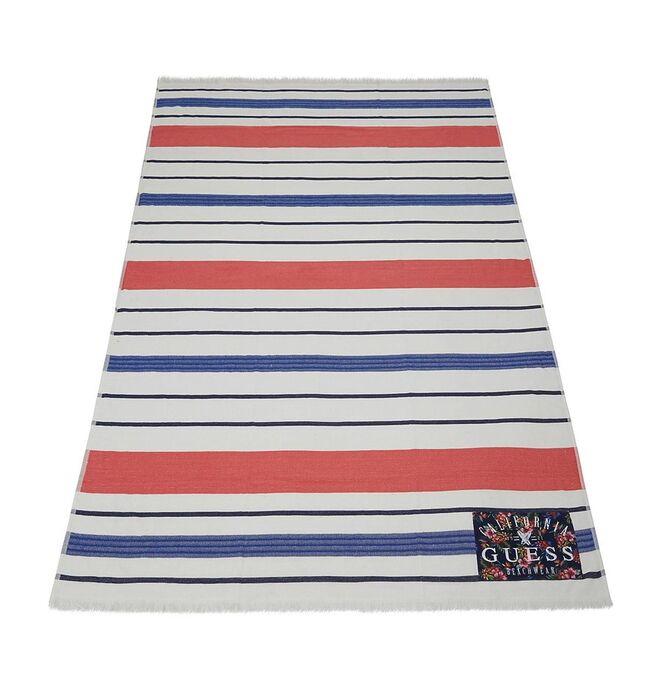 Striped Beach Towel, €49, Guess