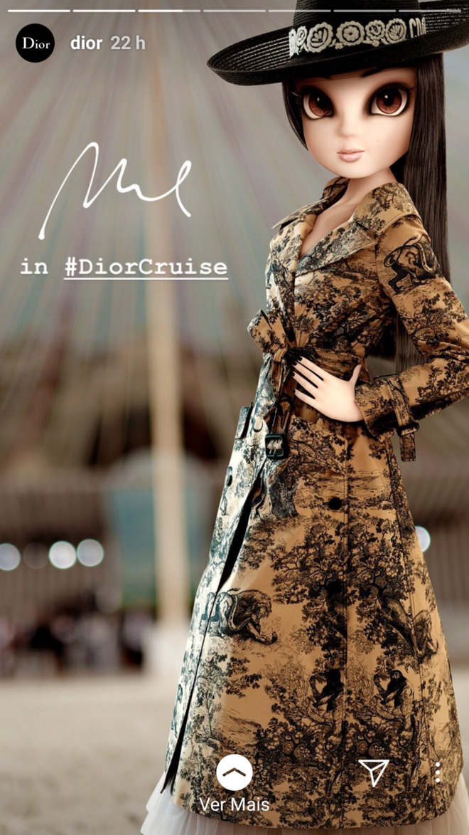 Instagram takeover da Noonoouri no perfil da Dior