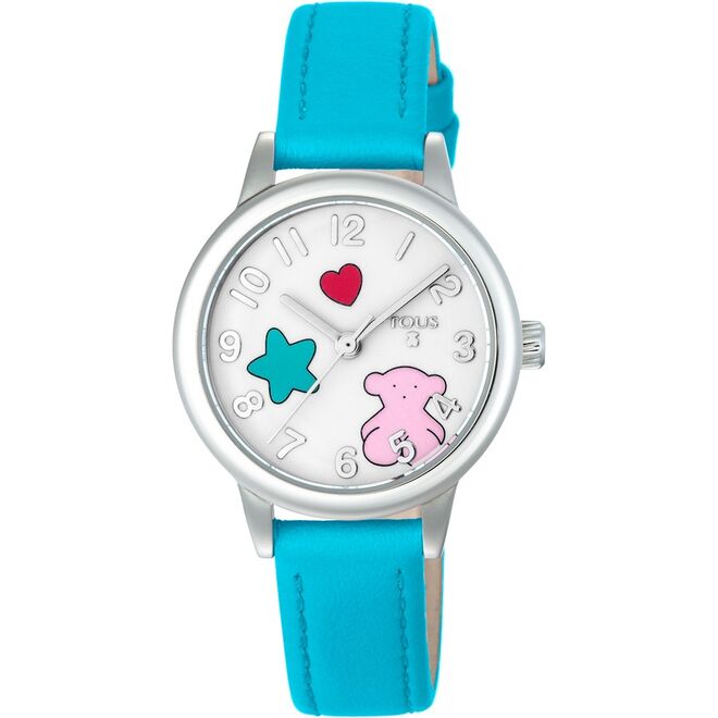 Muffin Relógio de Aço com Pulseira em Pele, €89, Tous