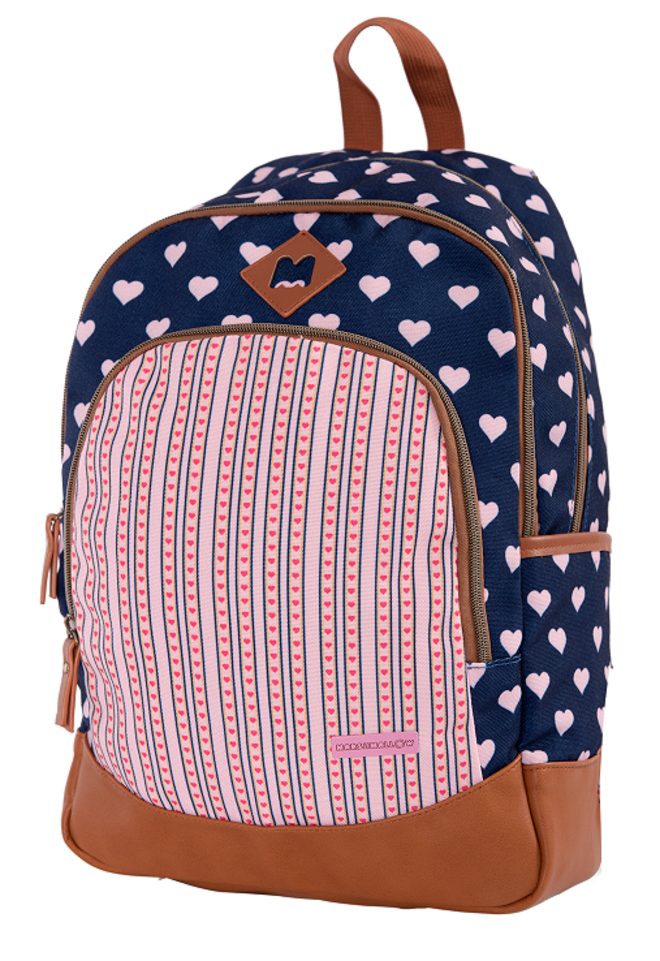 Mochila 3 Bolsos Navy Hearts, €34,90, Marshmallow