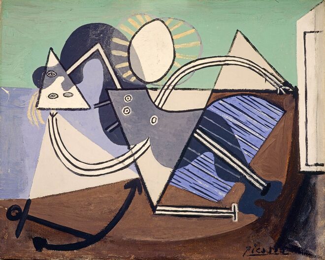 Woman on the Beach, Picasso, 1932. Exposição Picasso 1932 – Love, Fame, Tragedy na Tate Modern, em Londres.