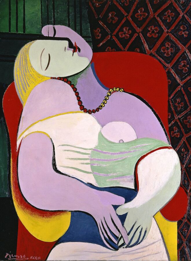 The Dream, Picasso, 1932. Exposição Picasso 1932 – Love, Fame, Tragedy na Tate Modern, em Londres.