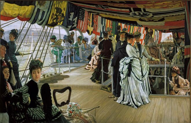 Bal sur le pont. de James Tissot, 1874. Exposição Impressionists in London no Petit Palais, em Paris. 