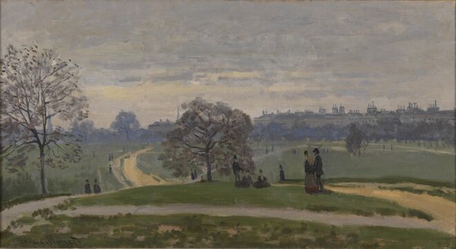Hyde Park, de Claude Monet, 1871. Exposição Impressionists in London no Petit Palais, em Paris. 