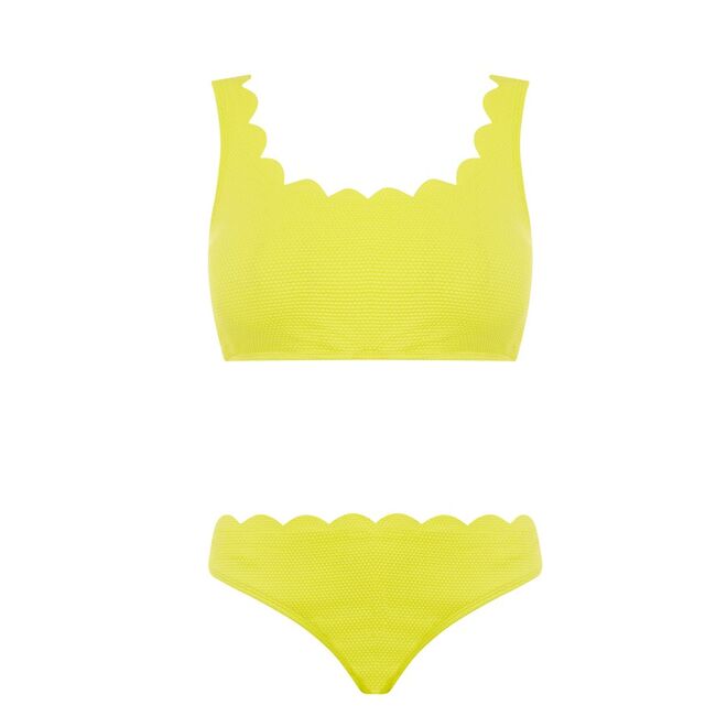 Triângulo Invertido | Biquíni recortado parte de cima, €27,99, parte de baixo, €23,99, Warehouse, asos.com