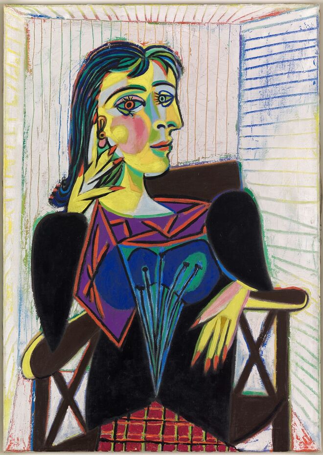 Portrait de Dora Maar, Picasso, Paris, 1937. Exposição Guernica no Museu Picasso, em Paris. 
