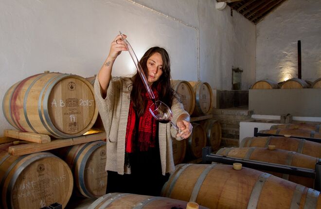 A enóloga Paula Fernandes trabalha na Quinta da Boa Esperança