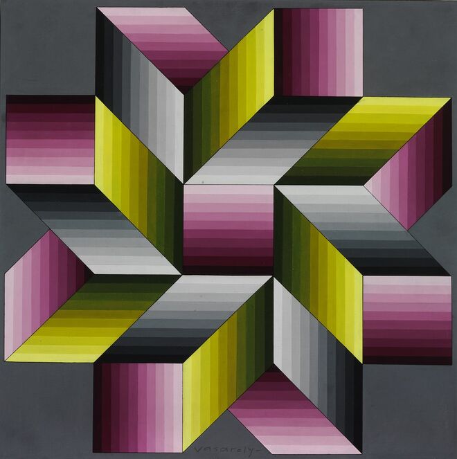 Erod.-Pre, Victor Vasarely, 1978. Exposição Victor Vasarely. El Nacimiento del Op Art no Museu Thyssen- Bornemisza, em Madrid. 