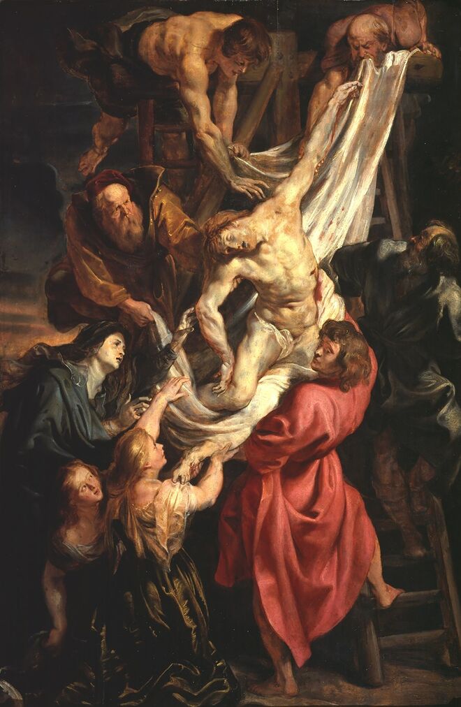 A Descida, Rubens, 1611/1612. Exposição Rubens. Painter of Sketches no Museu do Prado, em Madrid.