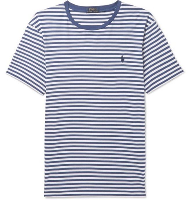 Striped Cotton-Jersey T-Shirt, €60, Polo Ralph Lauren, em Mr. Porter