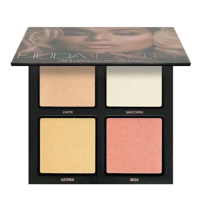 Paleta 3D Highlighter Pal com iluminadores em pó e cremosos, €43,95, Huda Beauty, Sephora 