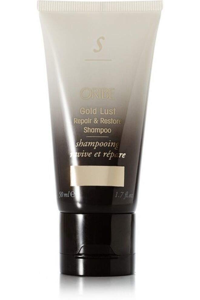 Travel-Sized Gold Lust Repair & Restore Shampoo, 50ml, €18, Oribe, em Net-a-Porter
