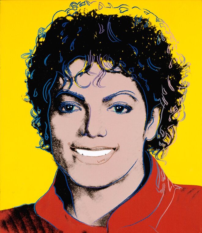 Michael Jackson, de Andy Warhol, 1984. Exposição Michael Jackson: On the Wall, na National Portrait Gallery, em Londres.