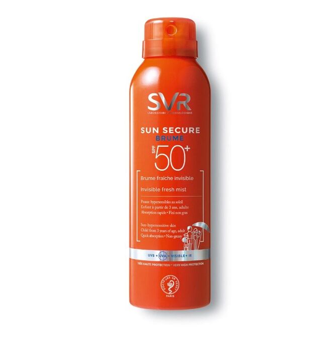 Bruma de proteção solar SPF50+, €22,80, SVR, glamsscret.com