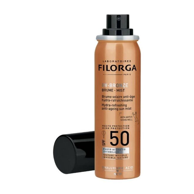 Bruma de protecção solar, anti-idade e hidra- refrescante, €29,90, Filorga