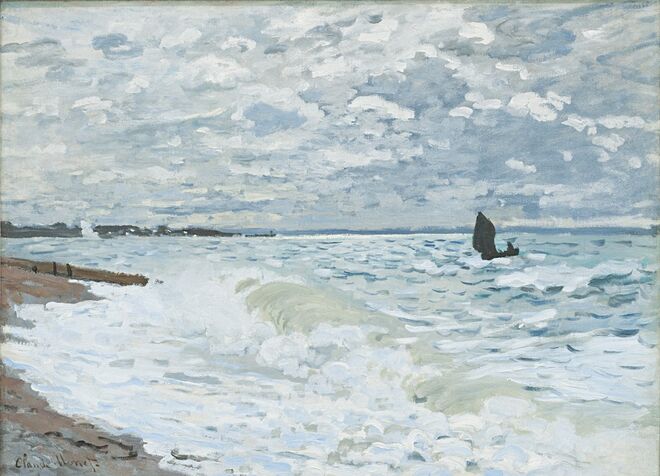 O mar Le Havre, Claude Monet. Na exposição Monet/Boudin no museu Thyssen-Bornemisza, em Madrid.