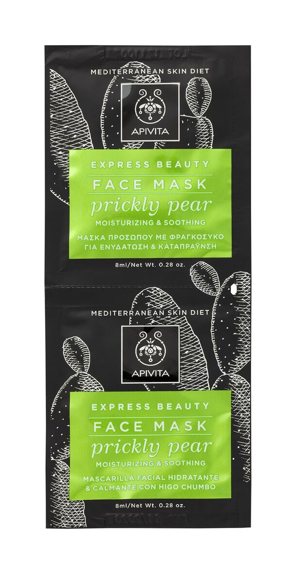 Express Beauty, máscara de figo-da-índia hidratante e calmante, €5,49, Apivita