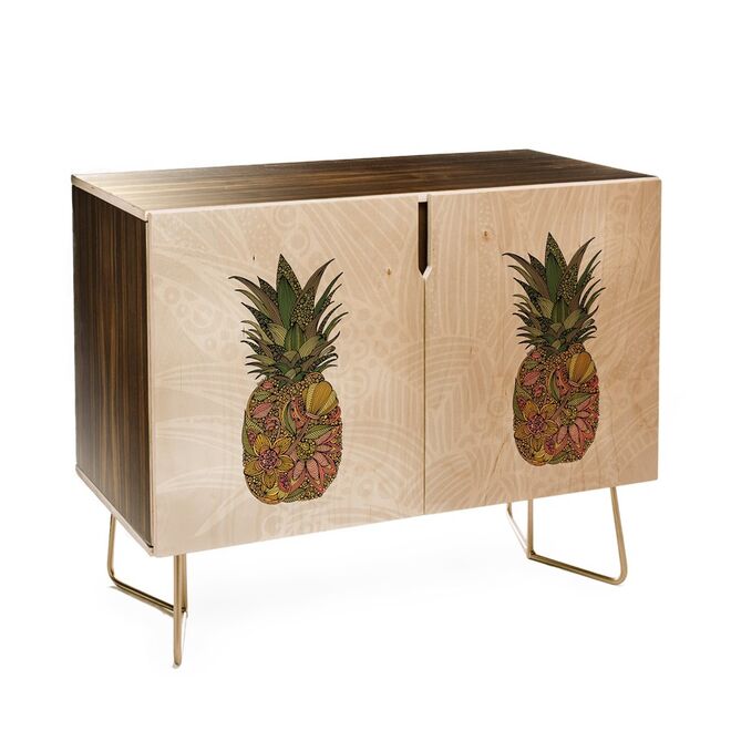 Móvel Pineapple Flower em madeira envernizada, Credenza by Valentina Ramos (preço sob consulta)