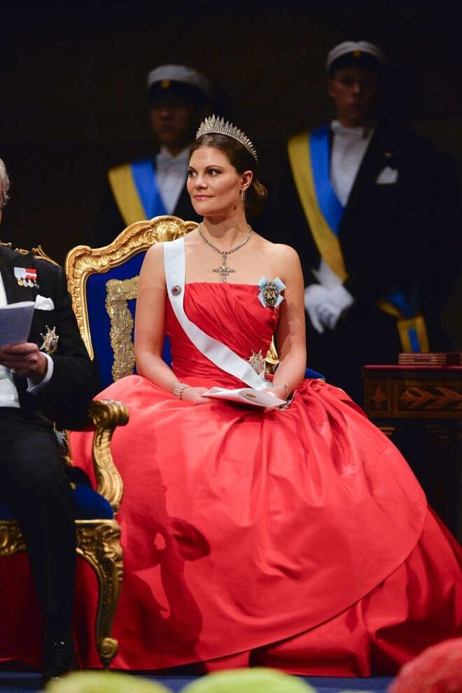 Princesa Victoria na cerimónia dos prémios Nobel em 2014