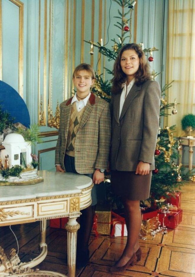 Com a irmã Madalena nos anos 90