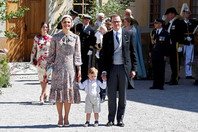 No baptizado da Princesa Adriana, filha da sua irmã, a Princesa Madalena 