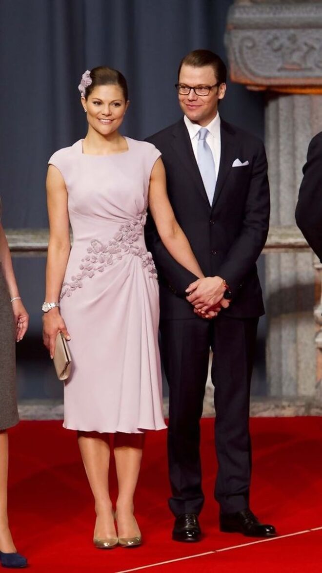 Na receção do seu casamento com Daniel Westling