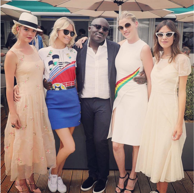 Anya Joy, Poppy Delevingne, Edward Enninful, Lara Stone e Alexa Chund 